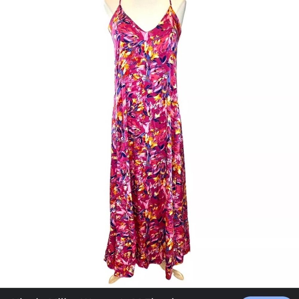 Nicole Miller Pink and Yellow Floral Dress